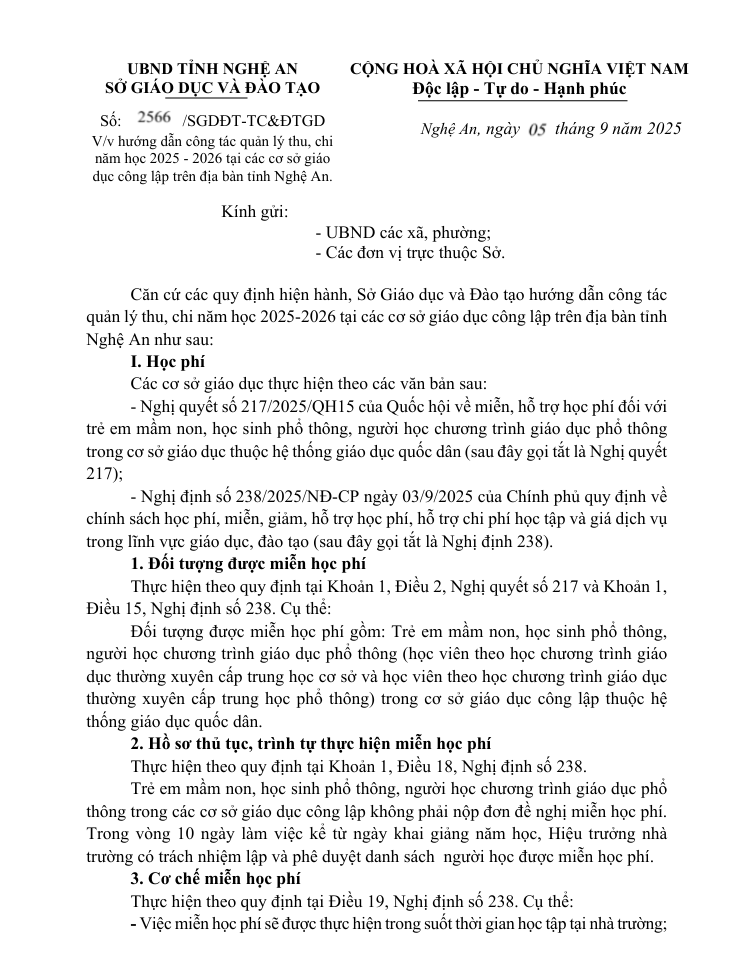 Ban hành ngày 05 tháng 09 năm 2025